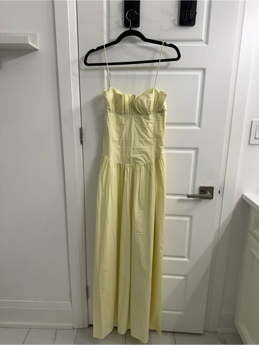 Meshki Janis Cotton Frill Maxi Dress - Lemon - Picture 4 of 5